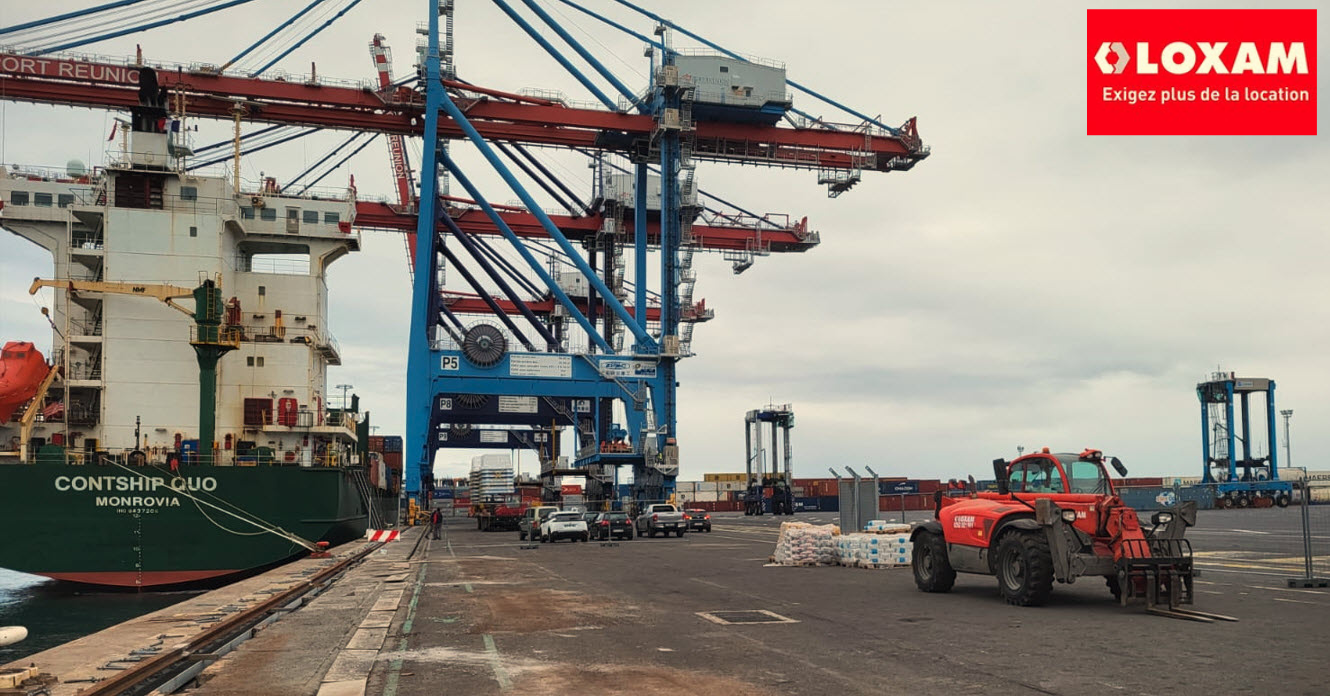 Grand Port Maritime - Nouveaux rails pour les portiques - LOXAM Rental Réunion