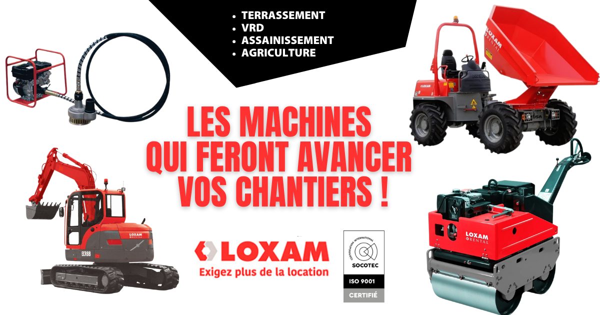 Travaux de terrassement, de VRD, dâassainissement ou dâamĂ©nagement agricole ? LOXAM RĂ©union vous Ă©quipe